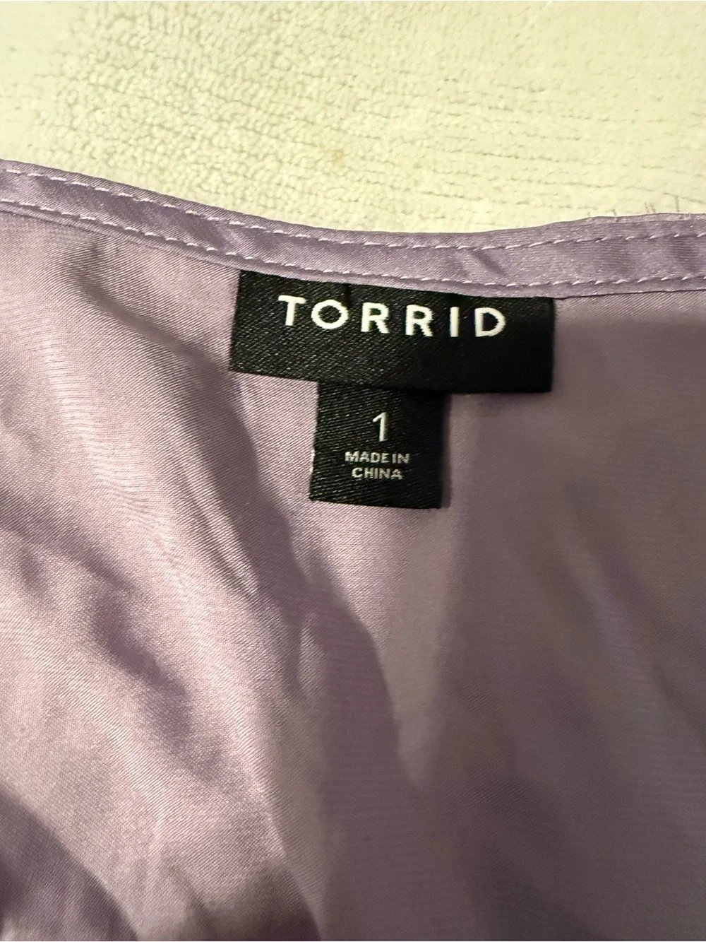 torrid Lavender Satin-Look Button Down Shirt